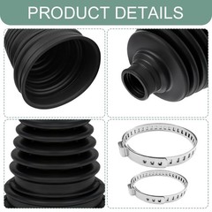 2PCS Universal CV Axle Boot Repair Kit Flexible Silicone Joint Covers Set