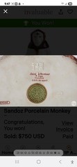 Limoges Edouard Marcel Sandoz Porcelain Monkey