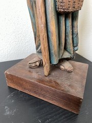 Huge Josue Alvarado Figure Modernists Wood Sculpture Mid Century Modern Mcm Era