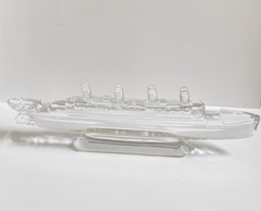 Vintage 1990s Waterford Crystal Steamship Oceanliner Ocean Liner Boat 11″, Nice