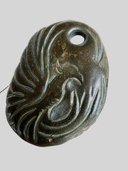 300 BC Ancient Carved Engraved Gemstone Pendant Medallion Amulet Mythical bird