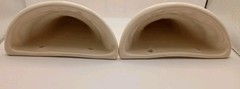 Vtg.80s 2pc. Home Interiors Tea Rose Ceramic Wall Pockets Cottage,Shabby Chic,