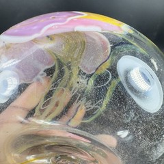 1985 Glasshouse Studios Signed Hand Blown Art Glass Oil Lamp Vase Paperweight