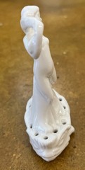 Antique Art Deco Porcelain Nude Female Hat Pin Holder Germany 4.5”
