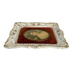 Vintage A Cameo Creation Hubak Lady by Unknown Artist Porcelain Frame Japan READ
