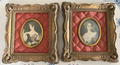 Set of VTG Victorian Cameo Of An Unknown Lady Sir William Charles Ross R.A Frame