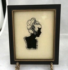 Pair 1940 Reliance Flat Glass Silhouette Southern Gentleman & Sally Lee