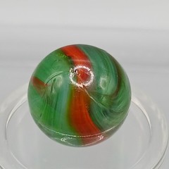 .57″ Peltier, Master, Vitro, Akro- Wispy Translucent Base Rainbo Sunburst- #Q146