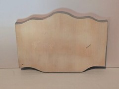 Unbranded Wood Sign, 6″ x 7″, White & Green