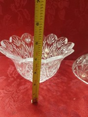 Vintage DePlomb Lead Crystal Candy Dish With Lid- Gorgeous Design!