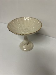 1975 Lenox Charleston Compote Gold Hand Decorated w/ 24-K Gold