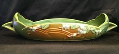 Roseville Pottery Blue Snowberry Console Bowl 1BL2-12 17″ Vintage