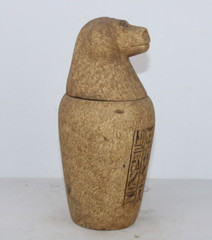 PHARAONIC ANCIENT EGYPTIAN BABOON CANOPIC Jars Old Egyptisn Mummification EGYCOM