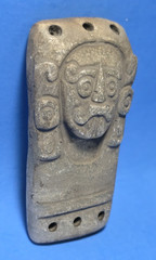 PRE-COLUMBIAN MIXTEC ALABASTER TLALOC PENDANT