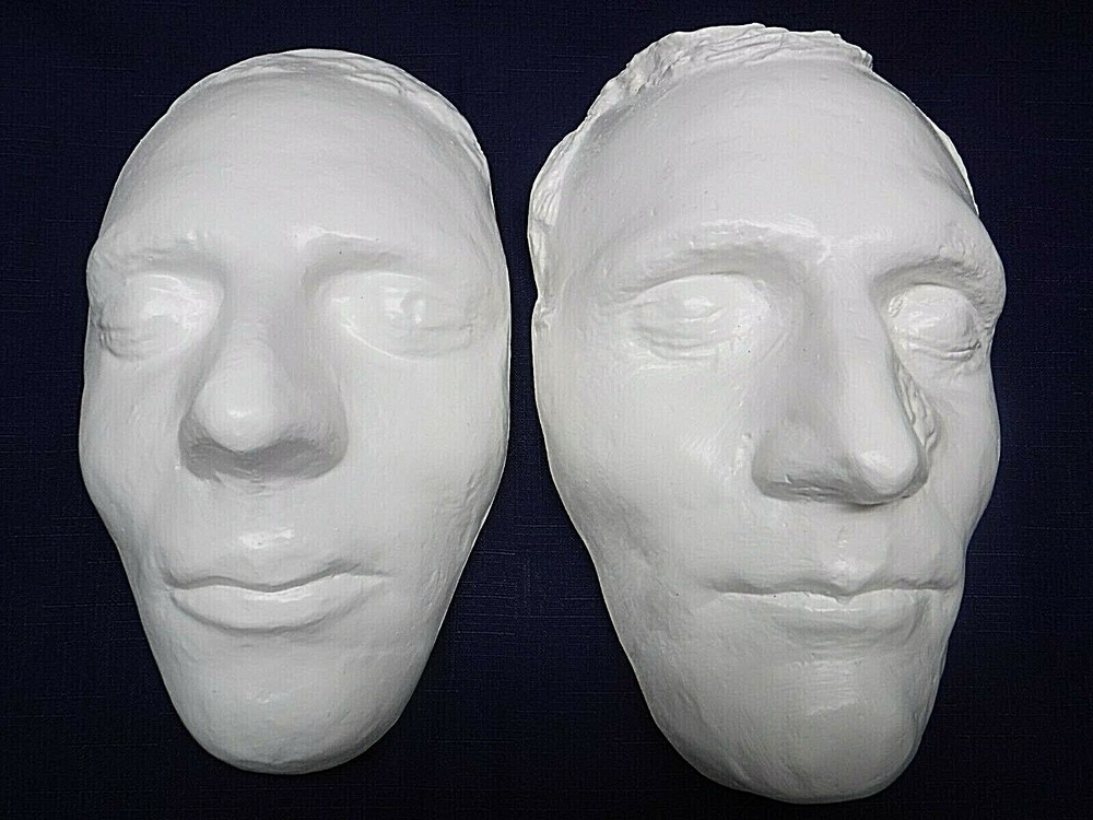 Life-Size Hydrocal Replicas of Original Joseph & Hyrum Smith Death Masks LDS