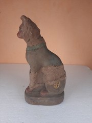 RARE ANCIENT EGYPTIAN ANTIQUITIES Egyptian Mummy Bastet Statue Cat Figure