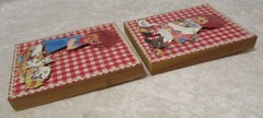 Raggedy Ann & Andy 3D paper art on wood wall decor 1975