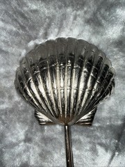 Cast Aluminum Seashell on Stand Beach House Decor