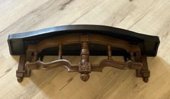 VTG 1969 MCM DART INC Black/Brown Wall Accent Display Shelf #3027 MADE USA