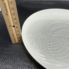 Belleek Christmas 9inch Plate Dish Fine Porcelain 1980 The Hedgehog Ireland VTG