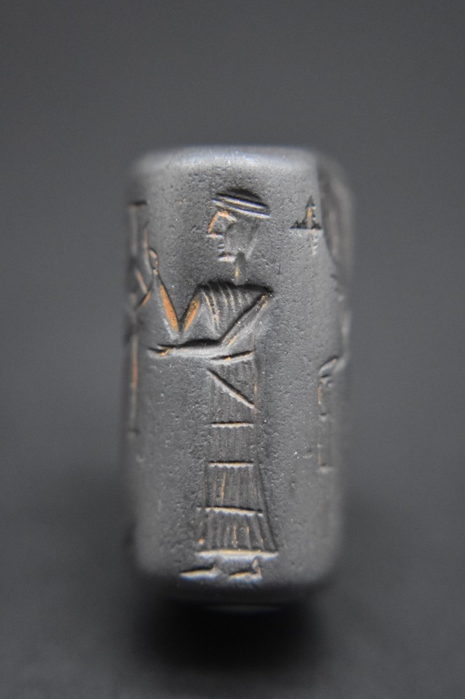 Ancient Near Eastern cylinder seal C. 3rd – 2nd Millennium BC, with invoice 1982