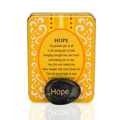 Decorative Metal Gift Box w/Poem & Inspirational Sentiment Stone – HOPE