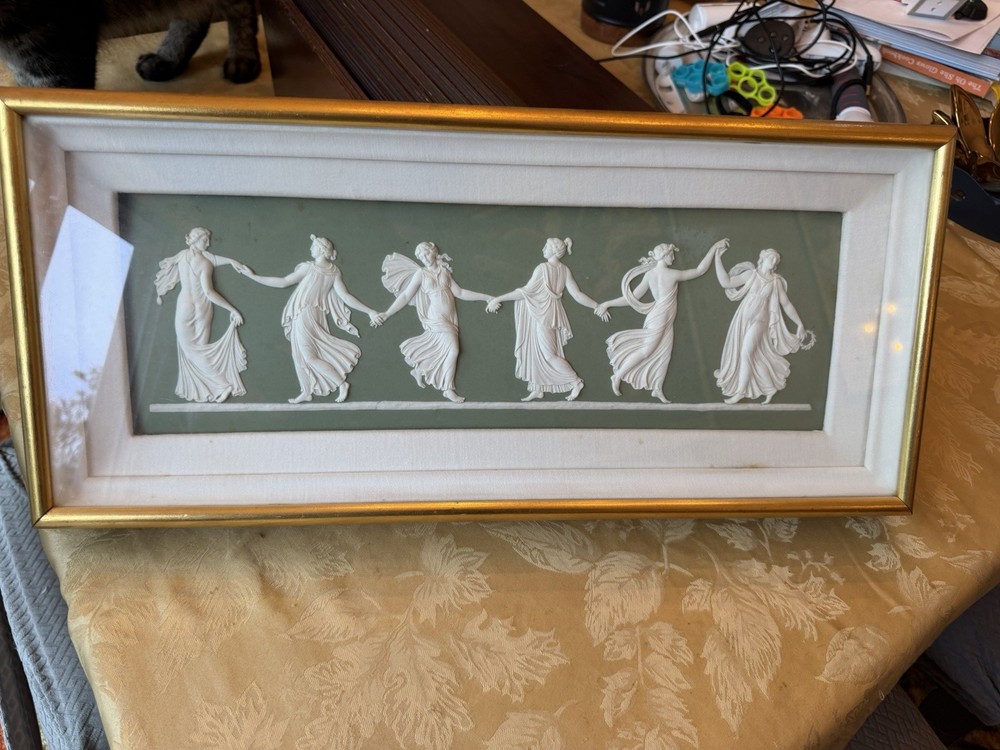 Vintage Purnell Art Co Bas Relief Plaque –Neoclassical Dancing Figures Wall Art