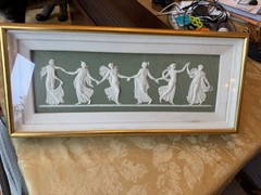 Vintage Purnell Art Co Bas Relief Plaque –Neoclassical Dancing Figures Wall Art