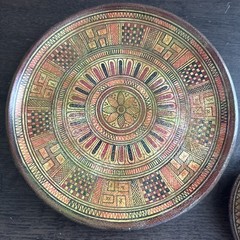 Greece 800 BC Reproduction Geometric Clay Pottery Trinket Dish & Plate Handmade