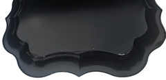 Vtg Hand Painted Toleware Tole Tray Floral Scalloped Rolled Edges XL-25″ x 19.75