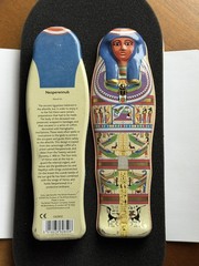 Vintage Egyptian Sarcophagus Tin Box British Museum Souvenir for Archaeologist Y