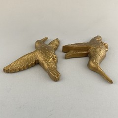 Vintage Homco Gold Plastic Wall Shelf Wall Sconce Candle Holders Birds Lot of 5