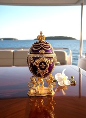 Faberge eggs Imperial Royal Handmade Fabergé egg Trinket 24k Gold 300 Swarovki
