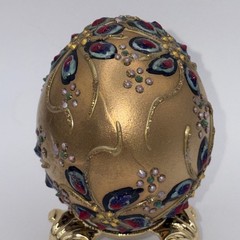 SIGNED Nannette Fenn “Eggs”traordinaire Designs Floral Faberge Inspired Egg USA