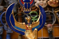 Isis Statue Antiques Pretty Gift Ancient Egyptian Mythology Rare Stone Sculpture
