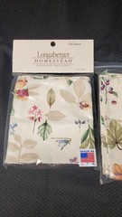 New Longaberger Botanical Fields Fabric Lot Picnic Tote Liner & 2 Napkin Set