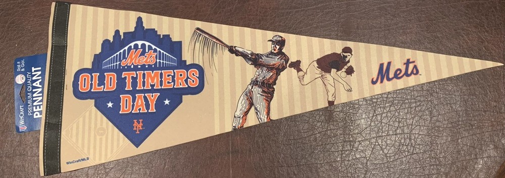 NY METS OLD TIMERS DAY PENNANT 2022 OTD CITI FIELD MLB BASEBALL BANNER