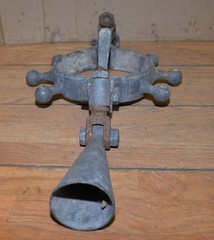 Rare cast steel vintage boat boom mast collar ring 8″ id ship collectible part