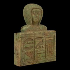 Authentic Ancient Egyptian Antiques Rare Stone Relief Bust Hieroglyphic Figure B