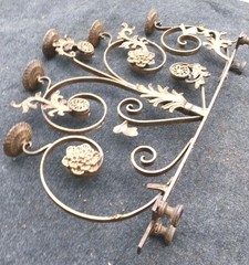 WROUGHT IRON CANDELABRA. RARE. HEAVY. FIVE CANDLES. 37 IN WIDE! 30 Lb? Italian?