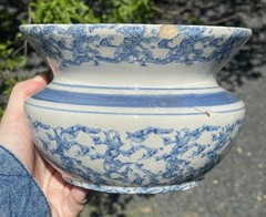 Antique 1880 – 1920 Spongeware Spittoon Victorian – Edwardian