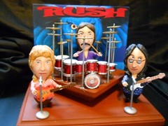 Rush Music Band by John Lamouranne The Egg Man Sculpture 2014 behind Glass RARE