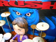 Rush Music Band by John Lamouranne The Egg Man Sculpture 2014 behind Glass RARE