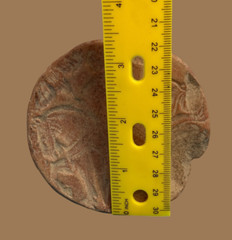 Rare Medieval Intaglio Terracotta Stamp – Human & Animal Motifs