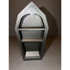 Gothic Coffin Display Shelf Black Halloween Decor Mini Figure Doorables