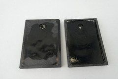 Black Glass Unusual Desk Accessory Unknown Base Onyx Displays Trophy Bases