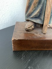 Huge Josue Alvarado Figure Modernists Wood Sculpture Mid Century Modern Mcm Era