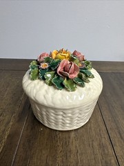Vintage raised floral dish Made In Italy