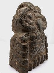 300 BC Athena Owl Ancient Greek Roman Statue Pure Stone Large Carved Artifact