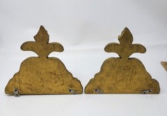 Pair Neoclassical Gold Gilt Wall Shelf Shelves Brackets Possible 1940s Italy Vgt